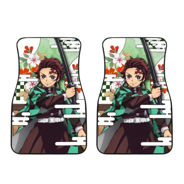 tanjiro demon slayer car floor mats anime car floor mats eve73