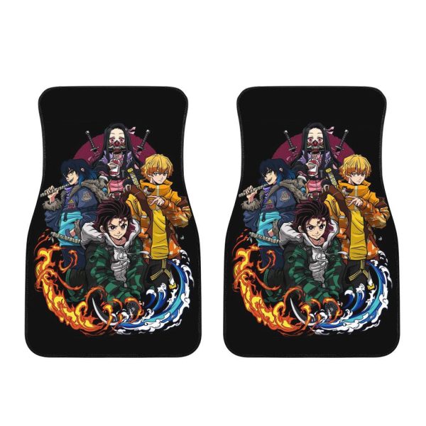 tanjiro demon slayer car floor mats iecut