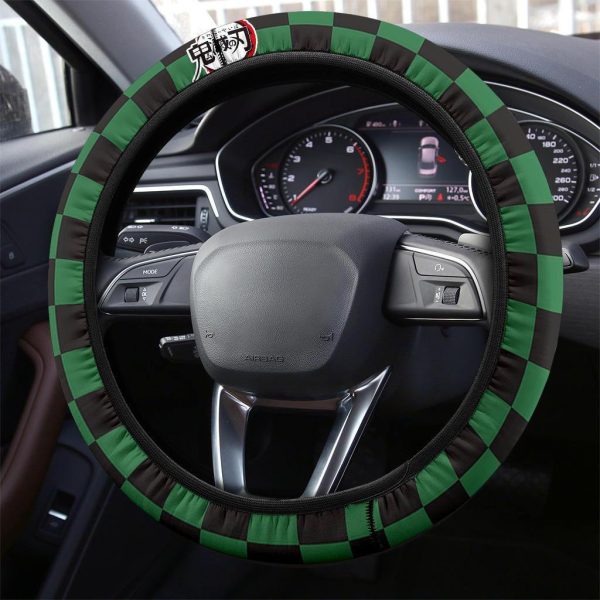 tanjiro kamado anime steering wheel cover demon slayers anime car accessories keiz2