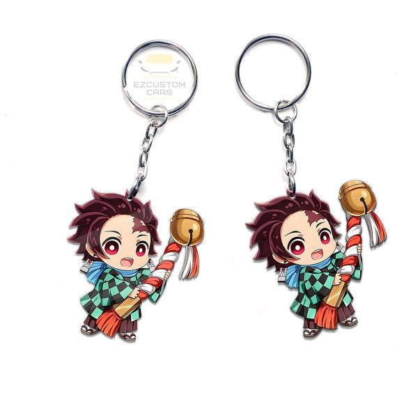 tanjiro kamado custom keychains demon slayer anime car accessories 2wxth