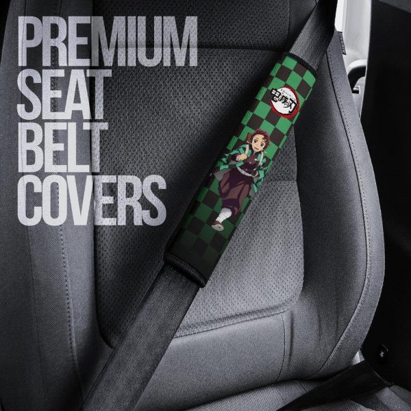 Tanjiro Kamado Demon Slayer Seat Belt Covers Custom Anime Car Accessories Tanjiro Kamado Demon Slayer Seat Belt Covers Custom Anime Car Accessories