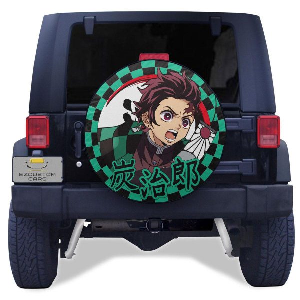 Tanjiro Kamado Spare Tire Cover Custom Demon Slayer Anime Car Accessories