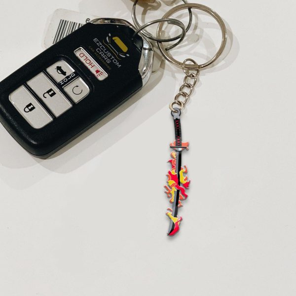 tanjiro sword sun breathing keychains custom anime demon slayer car accessories 5rzof