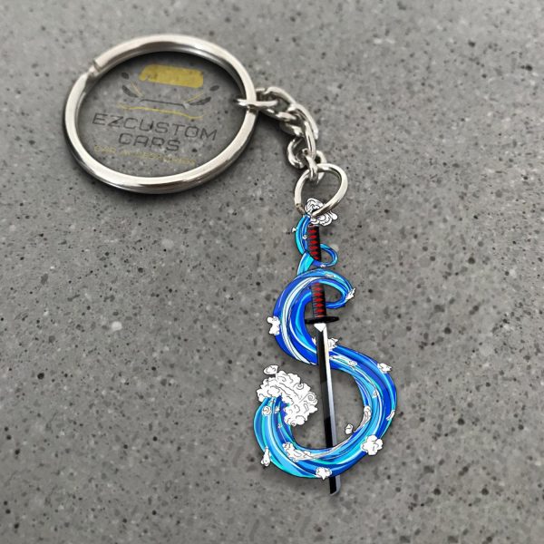 Tanjiro Sword Sun Breathing Keychains Custom Anime Demon Slayer Car Accessories