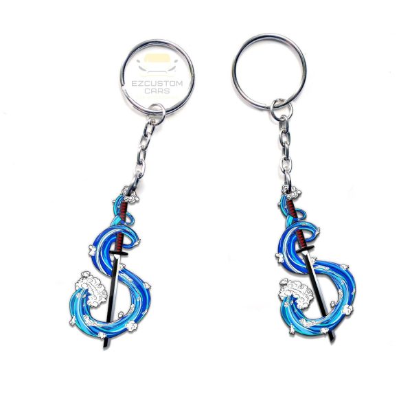 tanjiro sword water breathing car accessories custom anime demon slayer swords keychains tppza