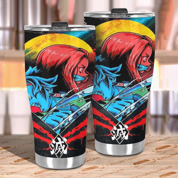 tanjiro x nezuko car tumbler cup custom demon slayer anime car accessories iongf