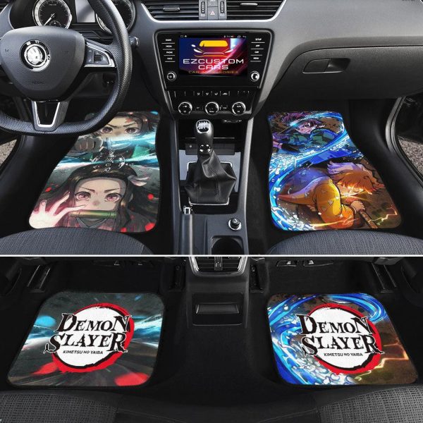 Tanjiro x Nezuko Demon Slayer Car Floor Mats Anime Car Floor Mats 2 tanjiro x nezuko demon slayer car floor mats anime car floor mats oejaz