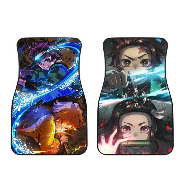 Tanjiro x Nezuko Demon Slayer Car Floor Mats Anime Car Floor Mats