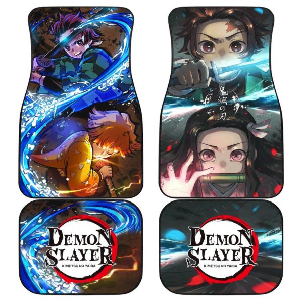 Tanjiro x Nezuko Car Accessories Demon Slayers Car Mats Anime Car Decoration