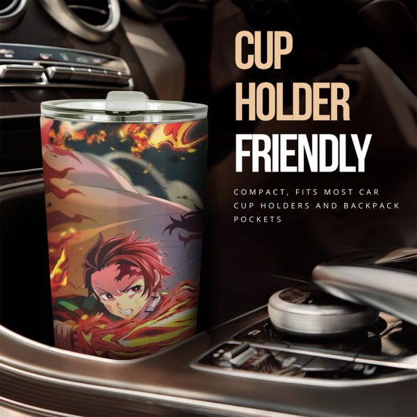 tanjiro x rengoku car tumbler cup custom demon slayer anime car accessories xxgmf