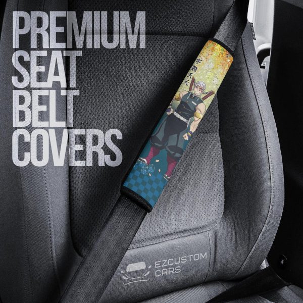 Tengen Demon Slayer Seat Belt Covers Custom Anime Car Accessories
