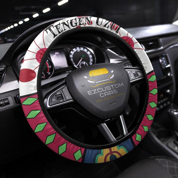 Tengen Uzui Demon Slayers Car Accessorries Anime Steering Wheel Cover