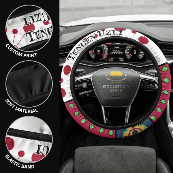 tengen uzui anime steering wheel cover custom anime demon slayer car accessories rshmn