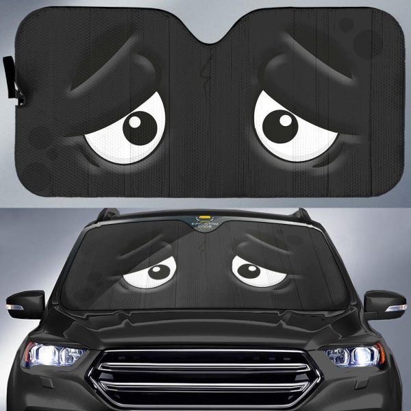 terrible cartoon eyes car windshield sun shade ljuap