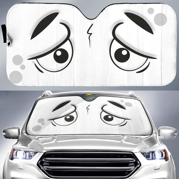 Terrible Cartoon Eyes Car Windshield Sun Shade