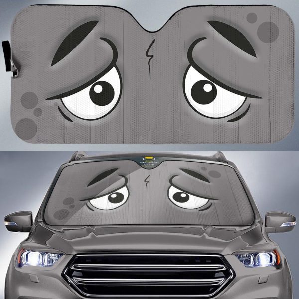 terrible cartoon eyes car windshield sun shade vz0mh
