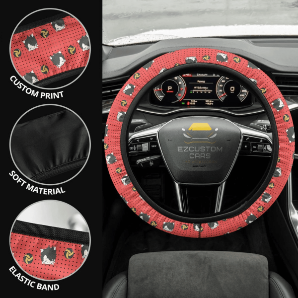 tetsuro kuroo anime steering wheel cover custom haikyuu anime car accessories sy3in