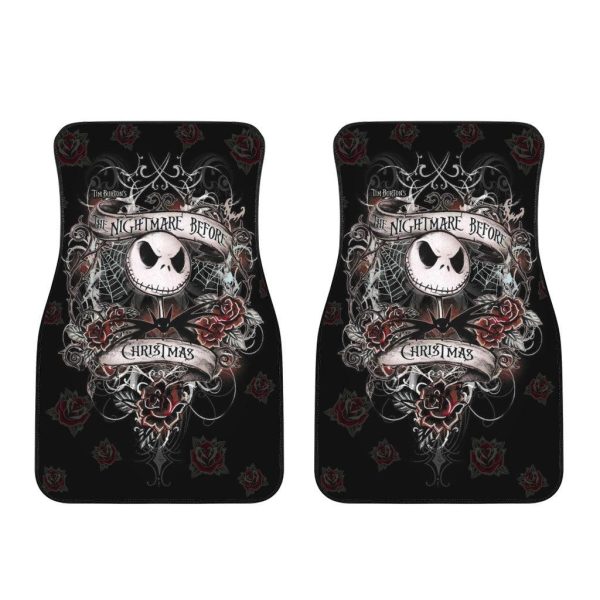 The Nightmare Before Christmas Car Accessories Halloween Car Floor Mats Jack and Roses