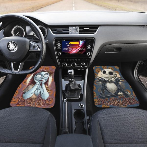 the nightmare before christmas car accessories halloween car floor mats jack and sally happy o6nky