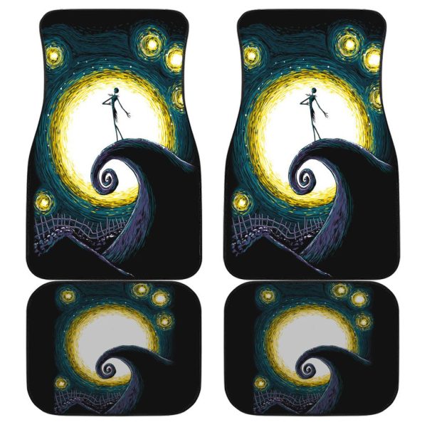 The Nightmare Before Christmas Car Accessories Halloween Car Floor Mats Leaf Autumn Jack Skellington