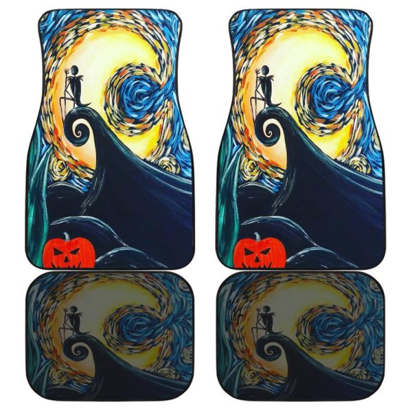 The Nightmare Before Christmas Car Accessories Halloween Car Floor Mats Leaf Autumn Jack Skellington