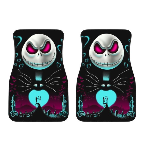 The Nightmare Before Christmas Car Accessories Halloween Car Floor Mats Love Jack Skellington