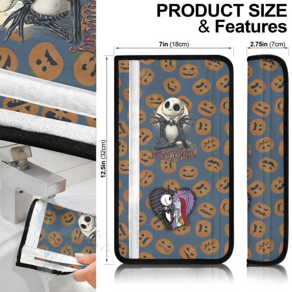 the nightmare before christmas car accessories halloween seat belt covers jack kellington happy jrn6x