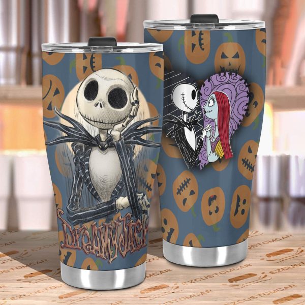 the nightmare before christmas tumbler halloween cup car accessories jack skellington happy t6z04