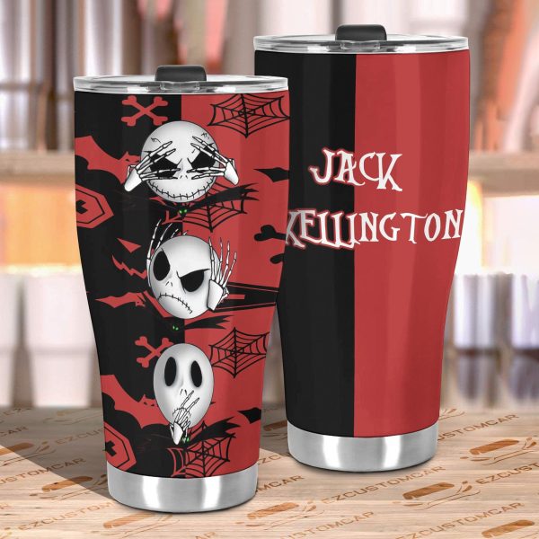 the nightmare before christmas tumbler halloween cup car accessories jack skellington head ij52m