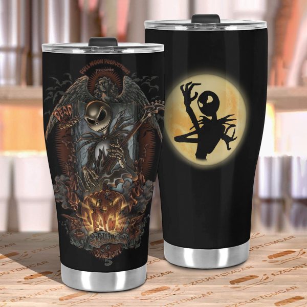 the nightmare before christmas tumbler halloween cup car accessories jack skellington on guitar y8rmp