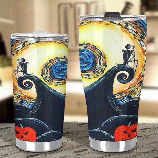 the nightmare before christmas tumbler halloween cup car accessories jack skellington sad 9vnzm