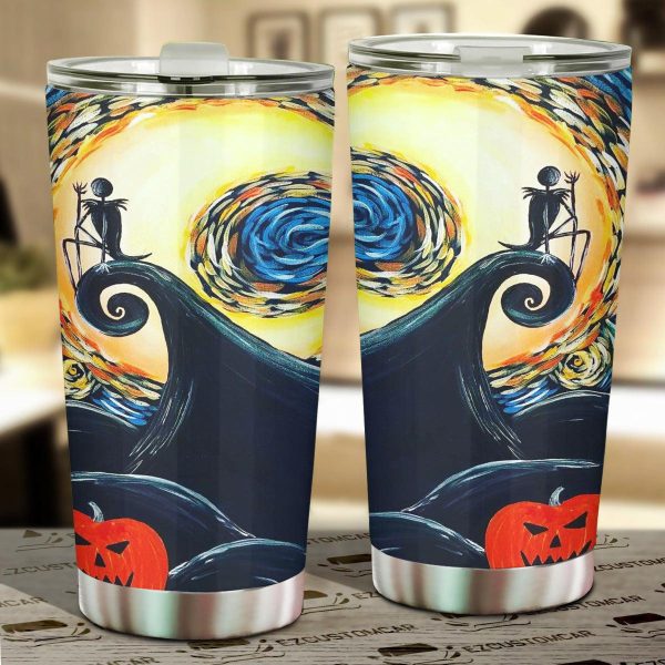 The Nightmare Before Christmas Tumbler Halloween Cup Car Accessories Jack Skellington Happy