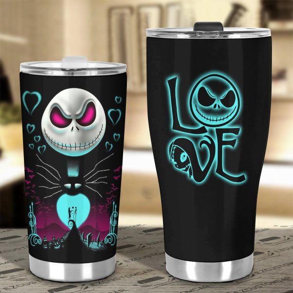 the nightmare before christmas tumbler halloween cup car accessories love jack skellington ck1xy