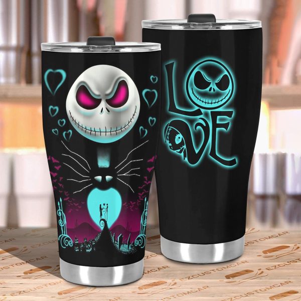 the nightmare before christmas tumbler halloween cup car accessories love jack skellington rjvs1