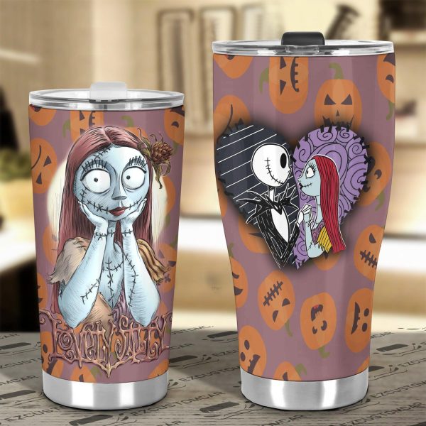 the nightmare before christmas tumbler halloween cup car accessories sally happy pnlwd