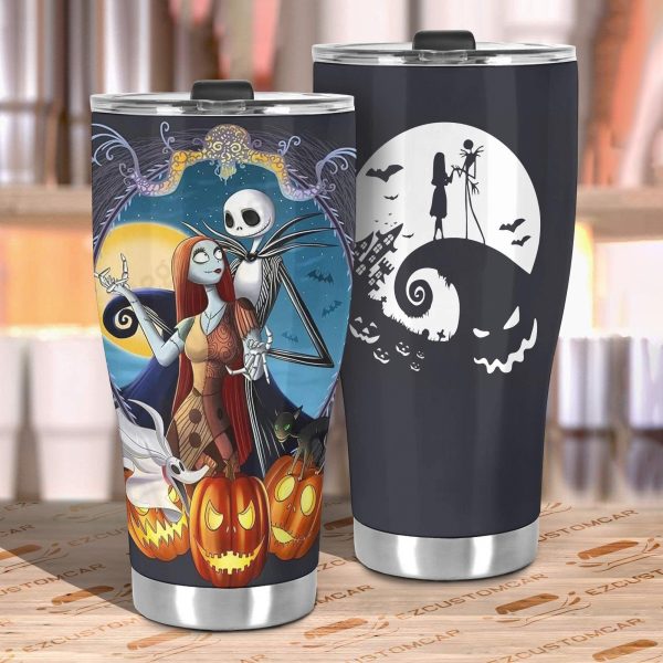 the nightmare before christmas tumbler jack skellington and sally tzvym