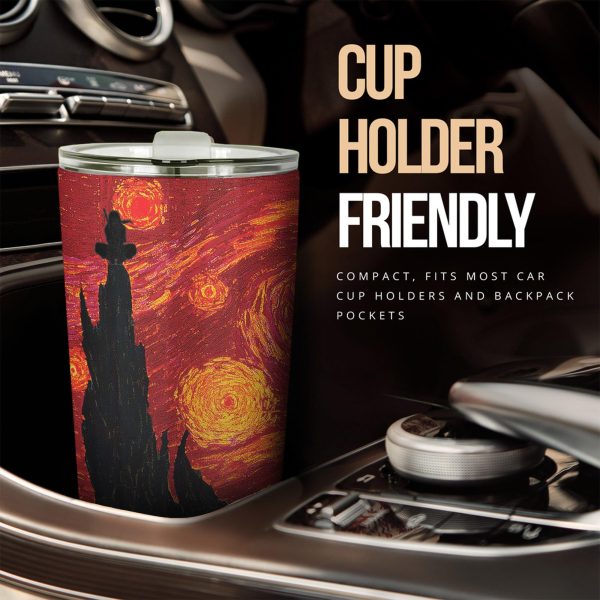 the starry night car tumbler cup custom red car accessories jy2lu