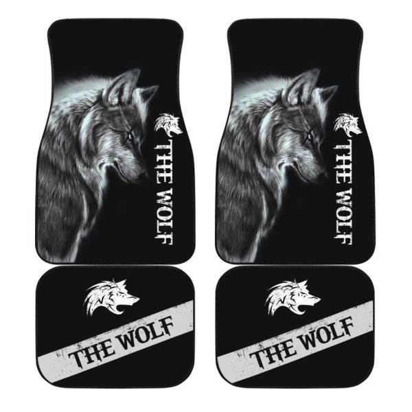 Alert Wolf Car Floor Mats Custom Animal Car Accessories