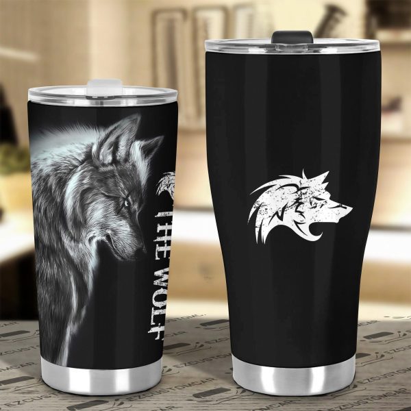 the wolf car tumbler cup custom animal car accessories u7gpx