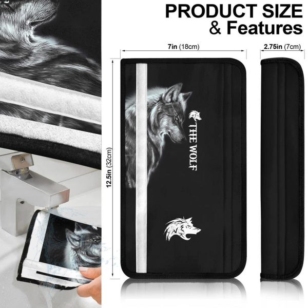 the wolf seat belt covers custom animal car accessories wx8m0