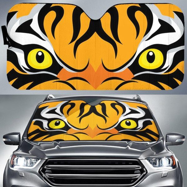 Tiger Eyes Cartoon Car Sun Shade