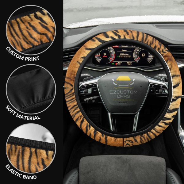 tiger skin anime steering wheel cover custom animal car accessories 1x9fm