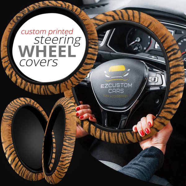 tiger skin anime steering wheel cover custom animal car accessories 5dsve