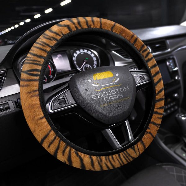 Tiger Skin Anime Steering Wheel Cover Custom Animal Car Accessories Tiger Skin Anime Steering Wheel Cover Custom Animal Car Accessories