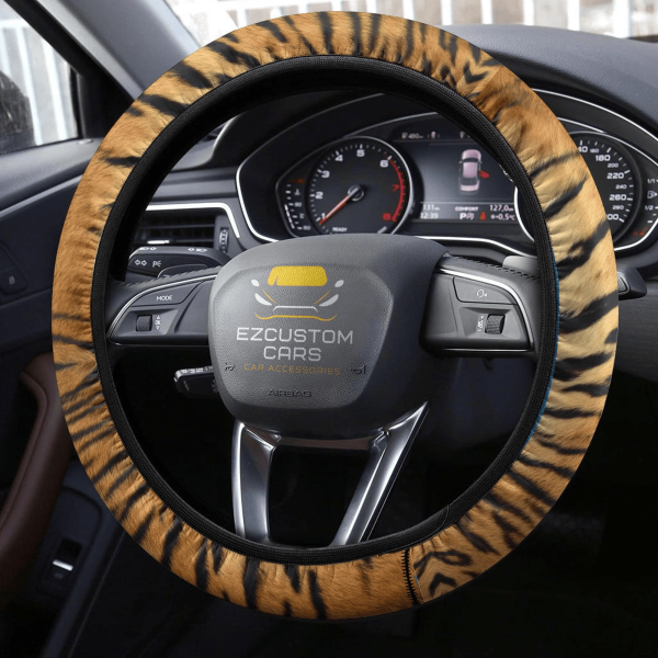 tiger skin anime steering wheel cover custom animal car accessories wq0d2