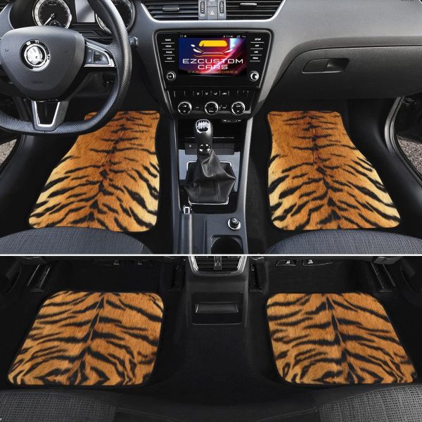 tiger skin car floor mats custom animal car accessories pzcrj