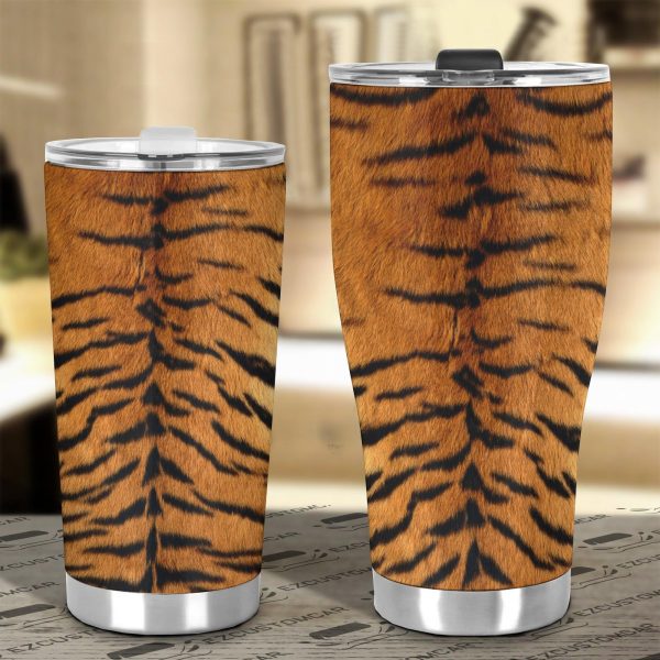 tiger skin stainless steel tumbler custom animal car accessories 0zl1b