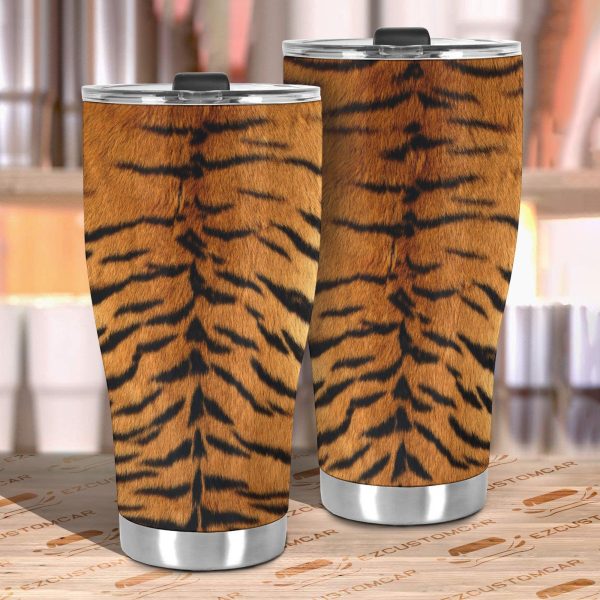 tiger skin stainless steel tumbler custom animal car accessories xhged