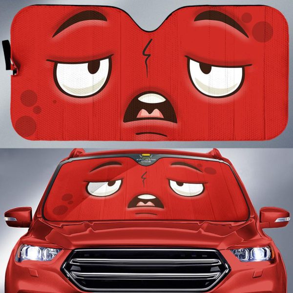Little Tired Cartoon Eyes Car Windshield Sun Shade