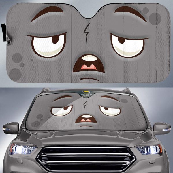 tired cartoon eyes car sun shade custom car accessories w1zvn
